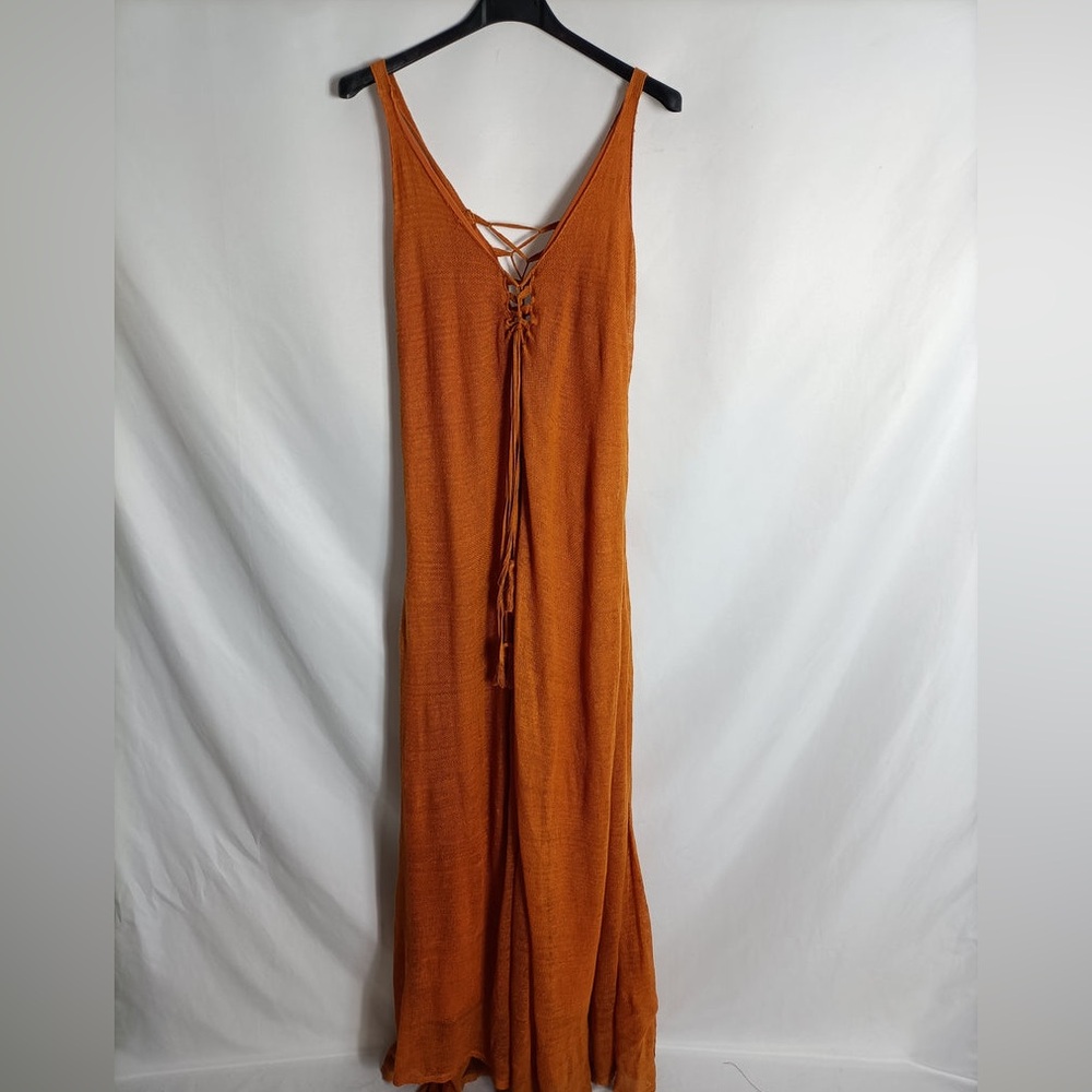 Zara Muslin Maxi dress in orange